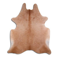 Foundry Select NATURAL HAIR ON Cowhide RUG BEIGE 3 - 5 M GRADE B