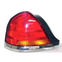 Tail Lamp Driver Side Ford Crown Victoria 1998-2004 (Chrome Moulding 4 Bulb-Red-Amber) High Quality , FO2800150