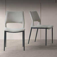 Orren Ellis 32.68" White Solid back side Chair(Set of 2)