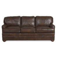 Vanguard Furniture American Bungalow East Lake 79" Genuine Leather Recessed Arm Sofa
