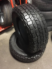 20 inch SET OF 2 (PAIR) USED ALL SEASON ALL TERRAIN TIRES LT275/60R20 123/120S COOPER DISCOVERER AT3 XLT TREAD LIFE 95%