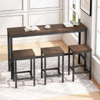 17 Stories Modern Design Kitchen Dining Table with 5 Stools