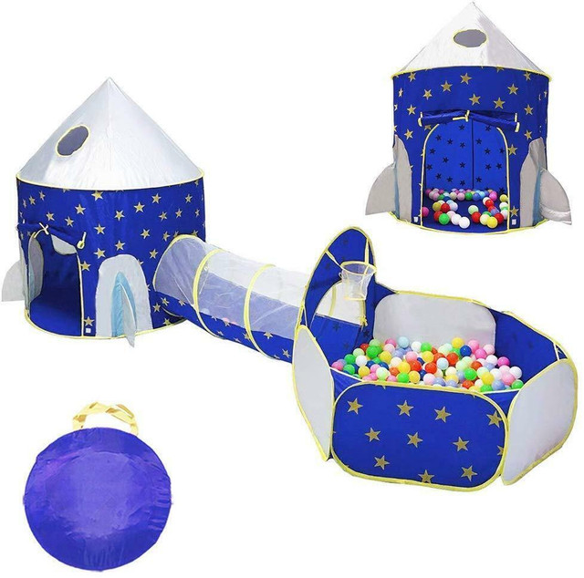 NEW 3 PCS ROCKET SHIP KIDS TUNNEL & BALL PIT RE1311 in Toys & Games in Alberta
