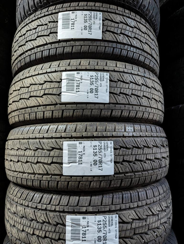 P255/70R17  255/70/17  GENERAL GRABBER HTS  ( all season summer tires ) TAG # 17811 in Tires & Rims in Ottawa