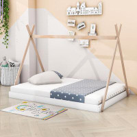 Isabelle & Max™ Full Size Wood Floor Bed with Triangle Structure