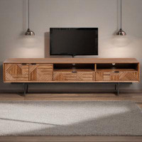 LORENZO Light luxury city solid wood TV cabinet small household living room modern simple TV cabinet.