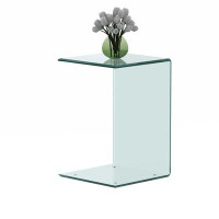 Ivy Bronx Whole Tempered Glass Coffee Table Clear End Table Transparent