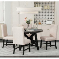 Latitude Run® 5-Piece Retro Functional Dining Set with Extendable Round Table