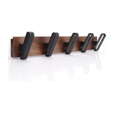 Red Barrel Studio Coat Hooks Wall Mounted, Walnut Heavy Duty Wall Hooks For Hanging Coats,Backpacks,Hats,Towels,Bags Etc in Other