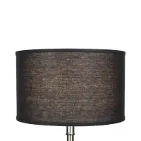 Latitude Run® 11" H x 18" W Linen Drum Lamp Shade ( Spider ) in Black