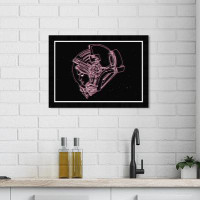 Williston Forge Fashion and Glam Celestial Industrial Pink Paper Wall Art Print