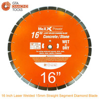 16 Inch Laser Welded 15mm Straight Segment Diamond Blade