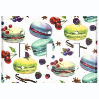 WorldAcc Metal Light Switch Plate Outlet Cover (Colourful Macaron Treat White  - Triple Toggle)