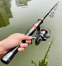 Carbon Fiber Telescopic Fishing Rod + Reel