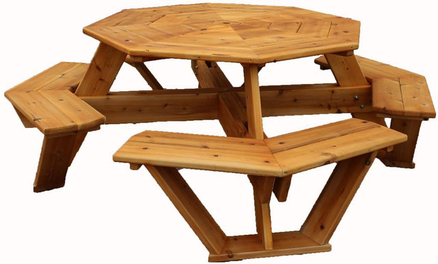 Canadian Made Local Cedar Octagon Picnic Table in Patio & Garden Furniture