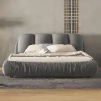 Brayden Studio Luxury Upholstered Bed With Thick Headboard