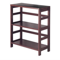 Latitude Run® Contemporary 3-Tier Bookcase Storage Shelf In Espresso Wood Finish