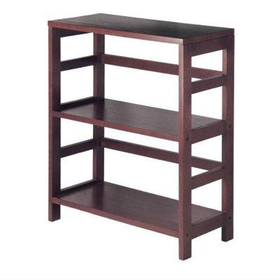 Latitude Run® Contemporary 3-Tier Bookcase Storage Shelf In Espresso Wood Finish in Bookcases & Shelving Units in Québec