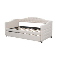 Tryimagine Upholstered Twin Size Daybed With Trundle