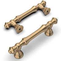 URKNO 10-Pack Champagne Bronze Cabinet Pulls 5" (128Mm) Hole Centers