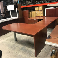 Teknion Mahogany U-Shape Desk in Excellent Condition-Call us now!