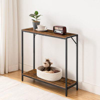 17 Stories Console Table, 2-Tier Entrance Table, Behind Sofa Table, Industrial Style, Sturdy And Stable, For Living Room