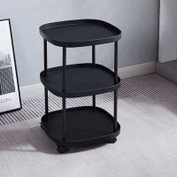 Ebern Designs Movable Side Table With Wheels End Table Living Room Plastic Mobile Sofa Side Table Small Night Stand Bedr