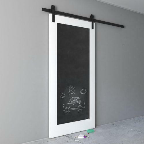 40 x 83 Chalkboard Barn Door ( White )( Hardware and Handle can be Upgraded, Can Add Soft Close ) in Windows, Doors & Trim - Image 2