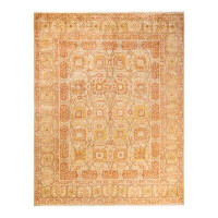 Isabelline Linay Mogul One-of-a-Kind Traditional Hand-Knotted Yellow Area Rug 8'1" x 10'3"