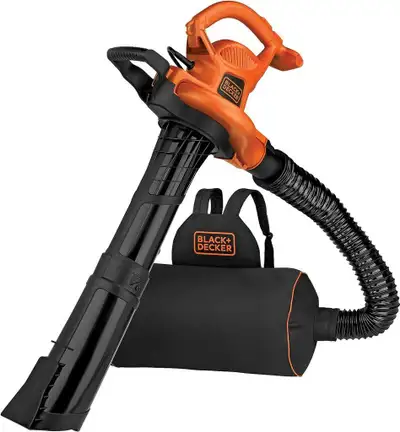 BLACK+DECKER Leaf Blower Vacuum Back Pack and Mulcher, Power Boost up to 250 MPH, 400 CFM, EXCLUSIVE DEAL TODAY!