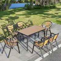 Wildon Home® 6 Leisure Balcony Table And Chair Combination Rectangular 1