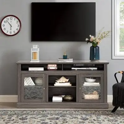 Red Barrel Studio Contemporary TV Media Stand Modern Entertainment Console For TV Up To 65" With Open And Closed Storage