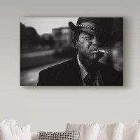 Trademark Fine Art 'The Smoker 1' Photographic Print on Wrapped Canvas