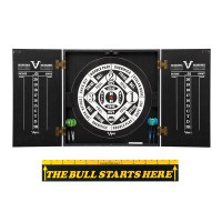 Viper Viper Hideaway Cabinet With Coiled Paper Dartboard & "The Bull Starts Here" Throw Line Marker