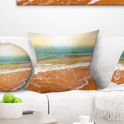 East Urban Home Seashore Clear Waters in Early Morning Beach Pillow in Bedding