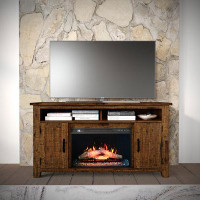 Loon Peak Gyun TV Stand for TV up to 70" with Electric Fireplace Included