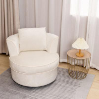 Latitude Run® Single Sofa Chair Mid-Century Modern Accent Chair 360°Rotating Sofa Chair