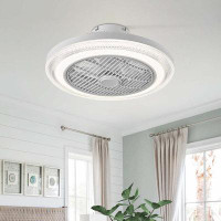 Wrought Studio Dimarcus 19.6'' Smart Dimmable Ceiling Fan with LED Lights