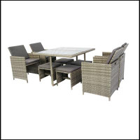 Hokku Designs Reehan Square 8 - Person 42.9'' L Outdoor Dining Set