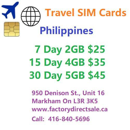 Philippines Travel SIM Card in Cell Phone Accessories