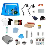 4 Color Screen Printing Press Materials Kit include a simple Exposure Unit 006802