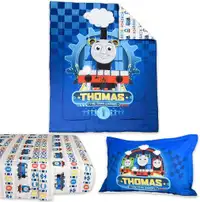 Thomas The Tank Standard Crib 3 Piece Toddler Bedding Set for Kids Soft Microfiber Reversible Comforter, Fitted Sheet &