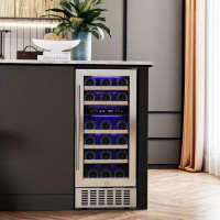 R.W.FLAME R.W.FLAME 15" 28 Bottle and 65 Can Dual Zone Freestanding/Built-In Wine & Beverage Refrigerator