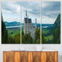 Made in Canada - Design Art 'Castle Neuschwan Landscape' Photograph Multi-Piece Image on Canvas