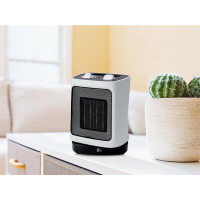 Perfect Aire 1500 Watt Ceramic Electric Fan Compact Heater with Adjustable Thermostat Dial