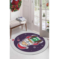 The Holiday Aisle® Decorative Christmas Round Rug_454