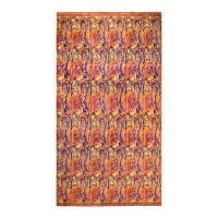 Isabelline Isabelline Suzani One Of A Kind Contemporary Hand Made Hand Knotted Yellow Area Rug Runner