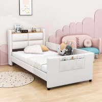 Latitude Run® Upholstered Platform Bed with Storage Headboard and Footboard