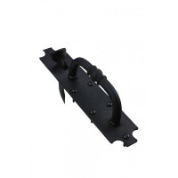 The Renovators Supply Inc. Black Cast Iron Norfolk Door Latches 8" Tall with Mounting Hardware