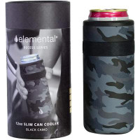 Elemental Elemental Slim Can Cooler, Triple Wall Stainless Steel Insulated Beverage Insulator - Drink Sleeve For 12Oz Sk